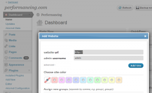 WPManage Add Website