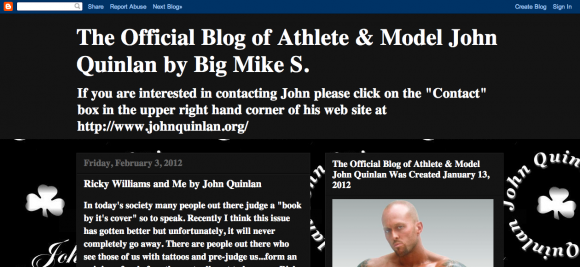 The Official Blog of Athlete & Model John Quinlan