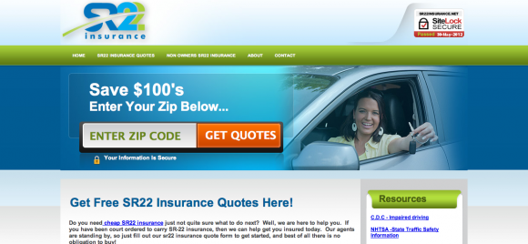 Cheap SR22 Insurance Online